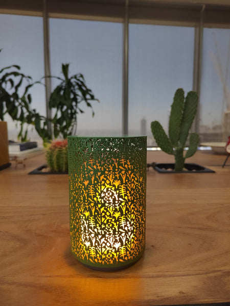 Dancing Flame  LED Lamp in Brown, Black, Red, White or Green