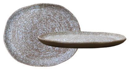 Granite Brown- Oval Plate 28 x 24.2 x 1 cm
