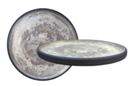 Moon Rock Beige- walled plate 16.5cm x 1.5 cm H Earth