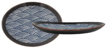 Waves- Oval Coupe Plate 22.5x17.5x4cm