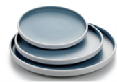 Melamine Two tone Blue & White  -Plate Round 30,5 cm